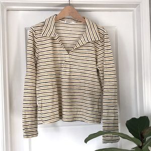 NWOT Stateside Collared Striped Top
